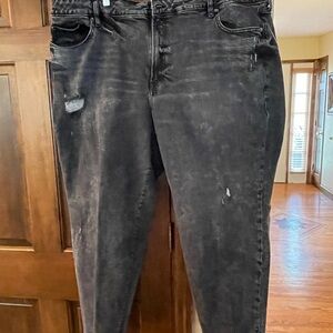 Old Navy size 24 black distressed jeans
